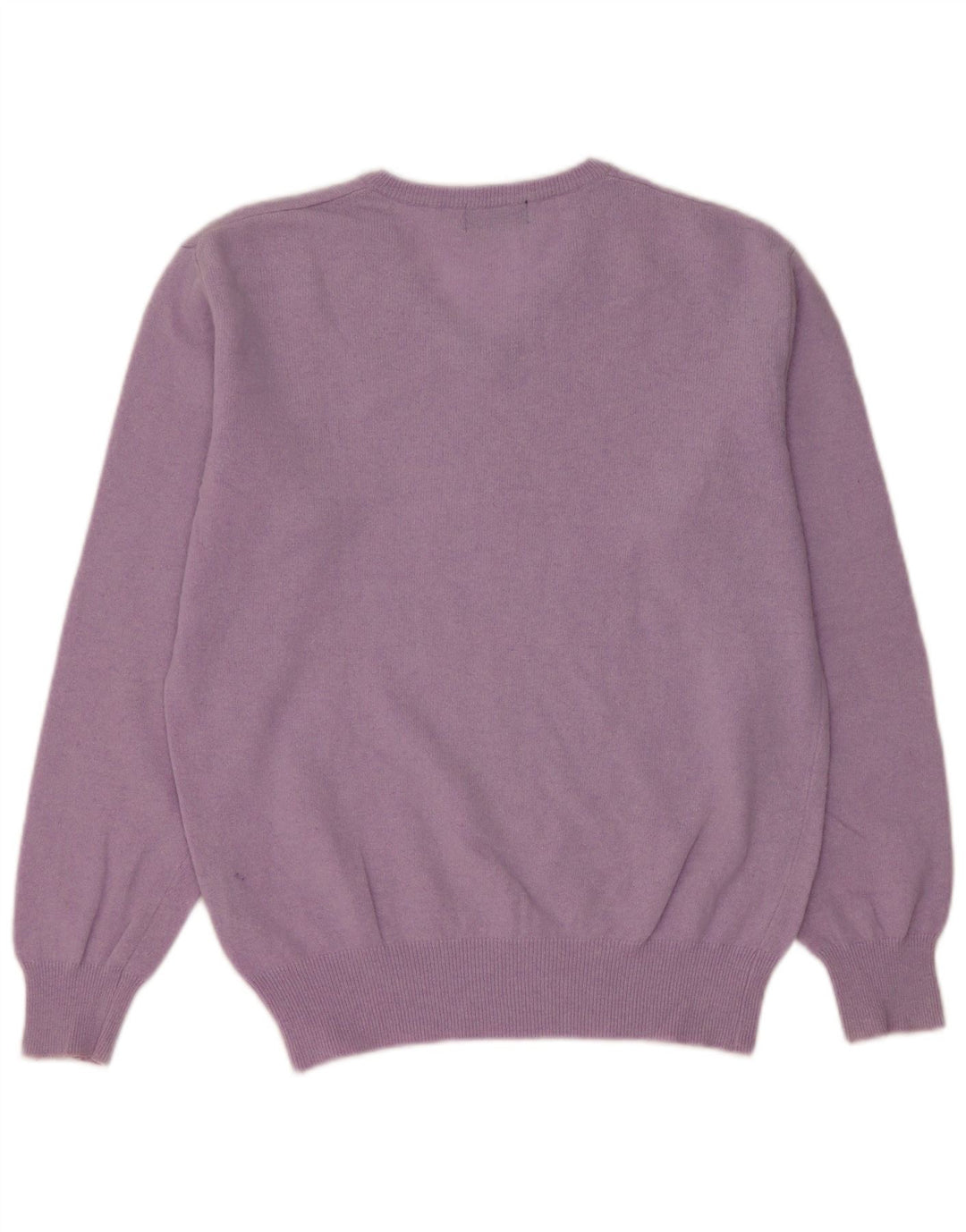 KAPPA Mens V-Neck Jumper Sweater Small Purple Lambswool