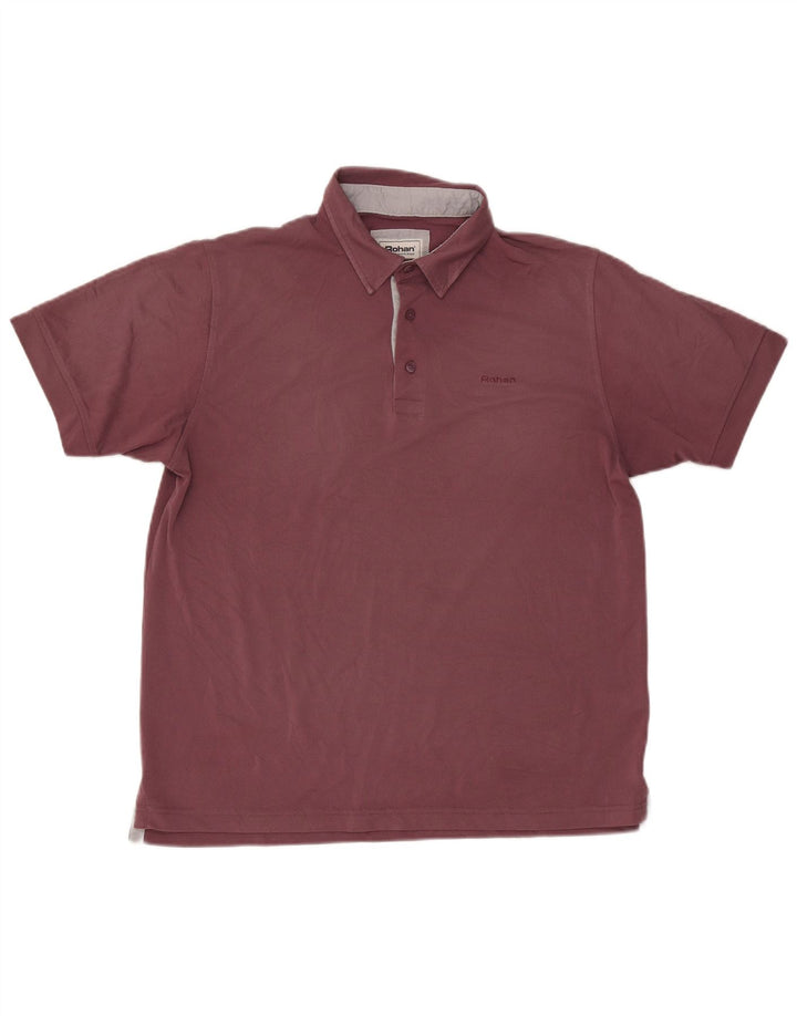 Rohan Mens Polo Shirt Large Burgundy Polyester