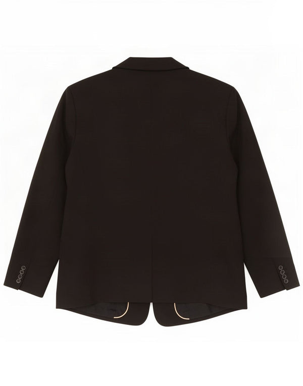 Michael Kors Womens 1 Button Blazer Jacket US 22 3XL Black Polyester Modern