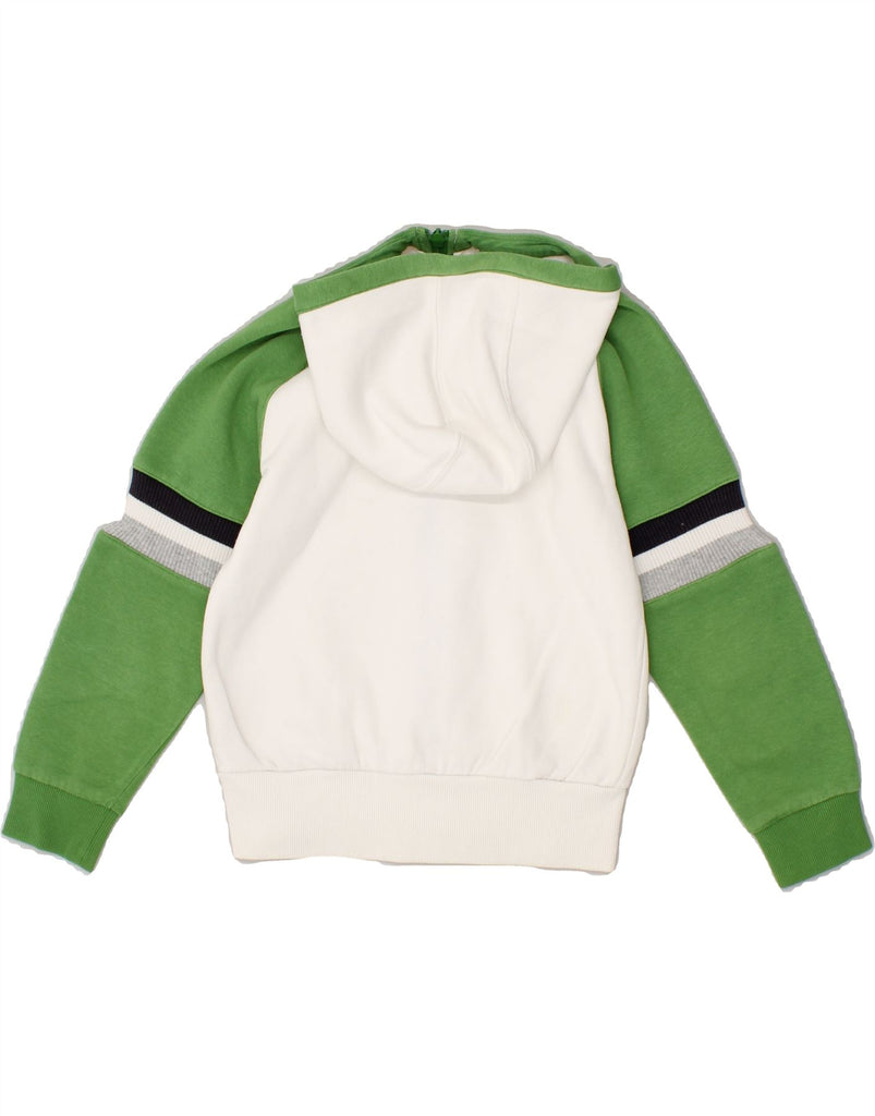 ADIDAS Boys Graphic Zip Hoodie Sweater 9-10 Years White Colourblock Cotton | Vintage Adidas | Thrift | Second-Hand Adidas | Used Clothing | Messina Hembry 