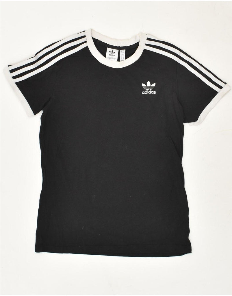 ADIDAS Womens T-Shirt Top UK 8 Small Black Cotton Vintage Adidas and Second-Hand Adidas from Messina Hembry 