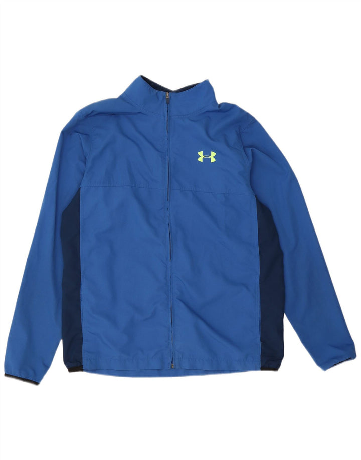 Under Armour Mens Tracksuit Top Jacket Large Blue Colourblock Polyester