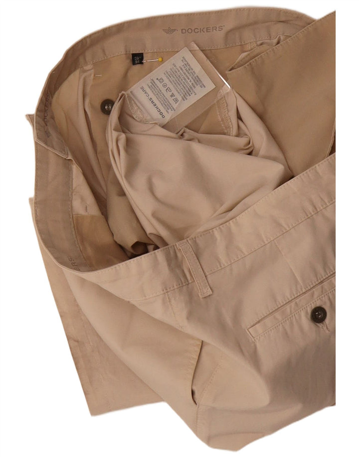 DOCKERS Mens Straight Chino Trousers W38 L34 Beige Cotton