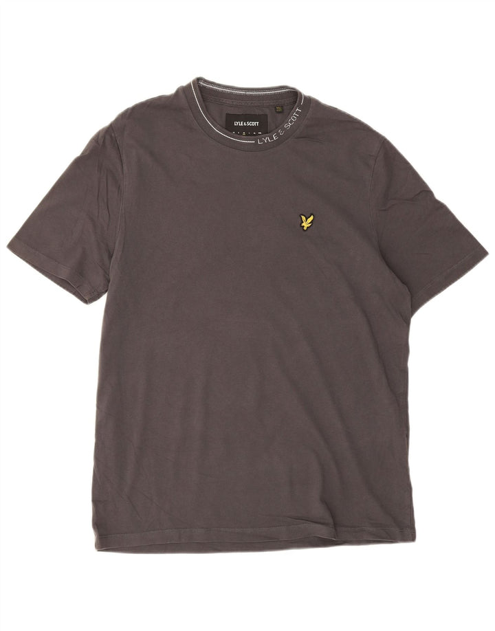 Lyle & Scott Mens T-Shirt Top Medium Grey Cotton