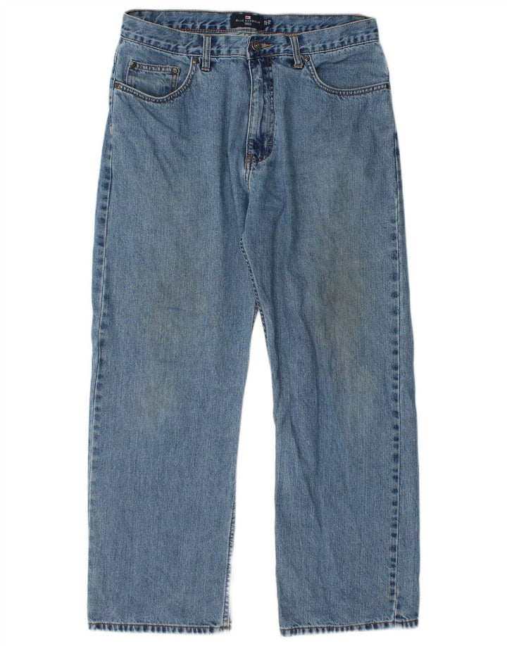 Marks & Spencer Mens Blue Harbour Straight Jeans W34 L29 Blue Cotton