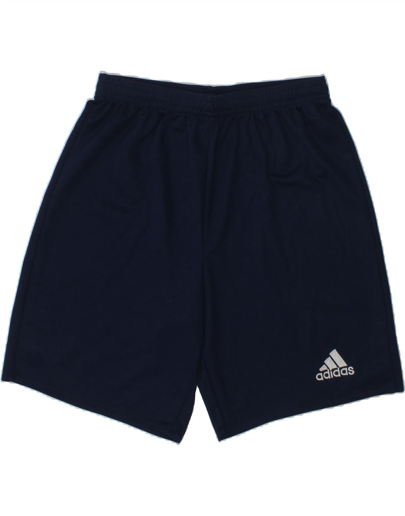 ADIDAS Boys Climalite Sport Shorts 13-14 Years Navy Blue Polyester | Vintage Adidas | Thrift | Second-Hand Adidas | Used Clothing | Messina Hembry 