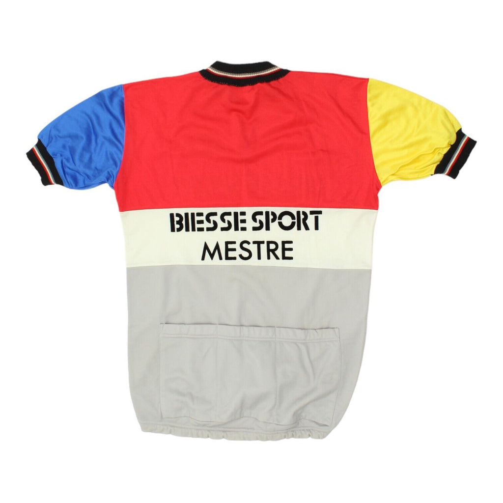 Biesse Sport Mestre Santini Mens Cycling Jersey | Vintage 80s Biking Sportswear | Vintage Messina Hembry | Thrift | Second-Hand Messina Hembry | Used Clothing | Messina Hembry 