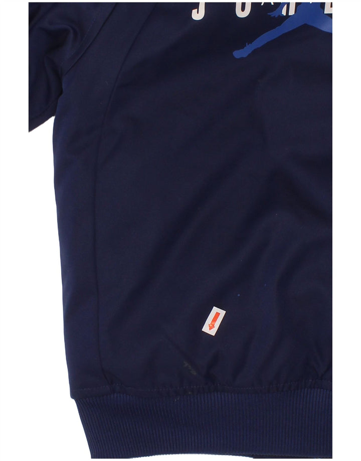 JORDAN Boys Air Graphic Bomber Jacket 4-5 Years Navy Blue Polyester