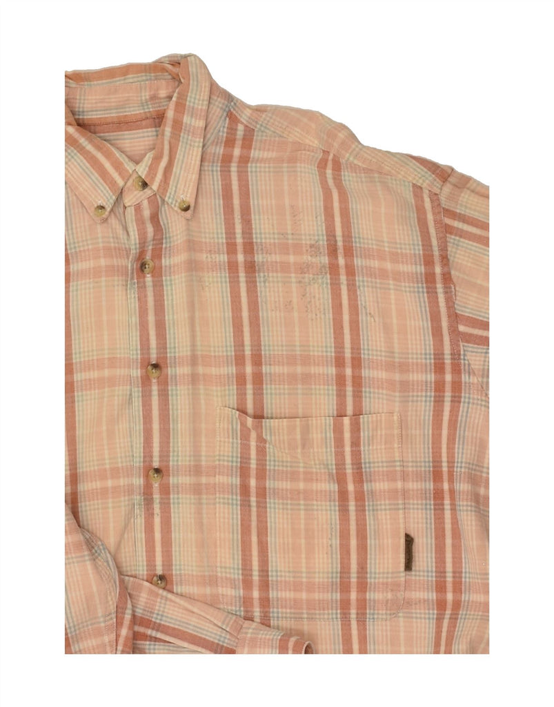 TIMBERLAND Mens Shirt Small Beige Check Cotton | Vintage Timberland | Thrift | Second-Hand Timberland | Used Clothing | Messina Hembry 