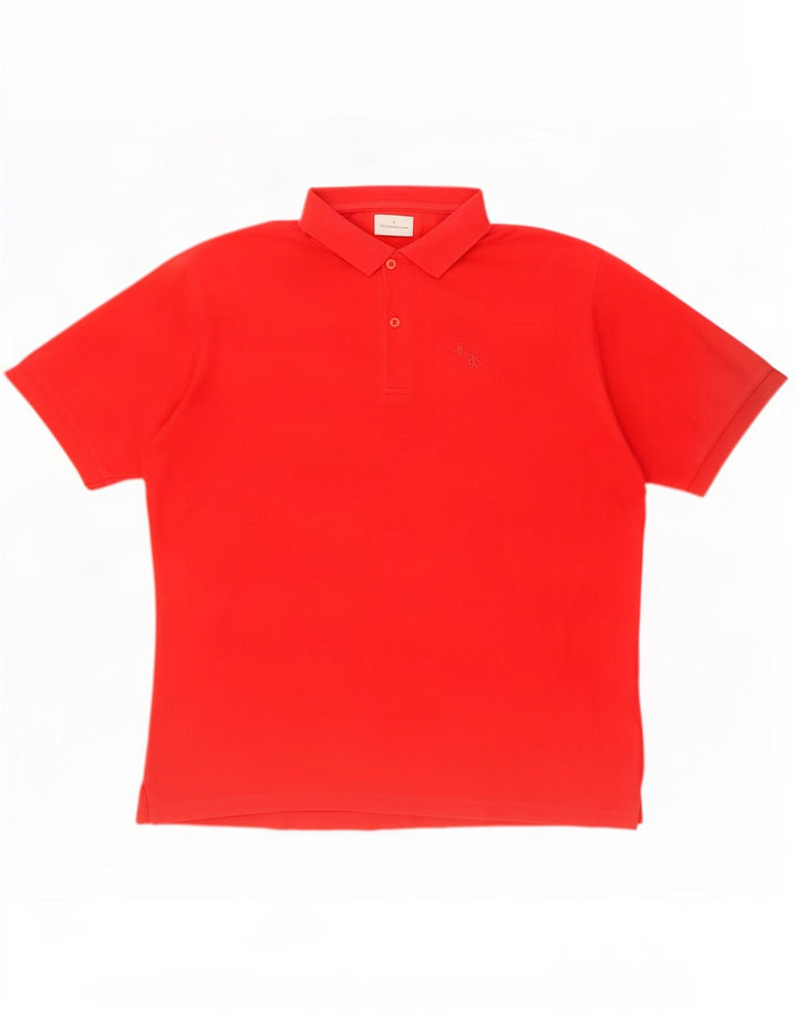 Trussardi Jeans Mens Polo Shirt 2XL Red Cotton