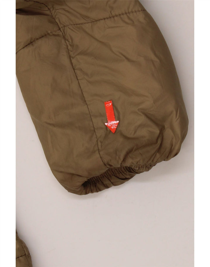 Zara Mens Hooded Padded Jacket UK 36 Small Beige