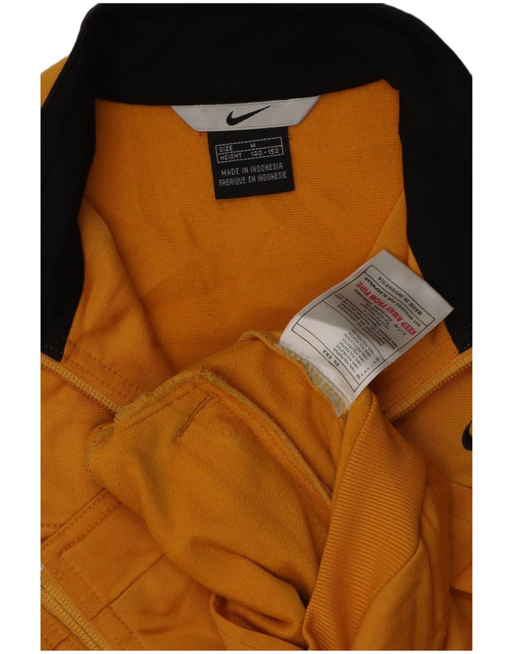 Nike Boys Tracksuit Top Jacket 10-11 Years Medium  Yellow Polyester
