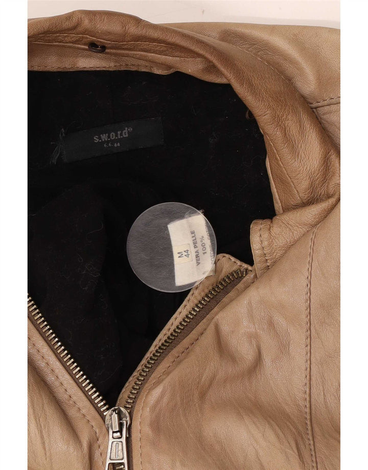 S.W.O.R.D. 6.6.44 Womens Leather Jacket IT 44 Medium Brown Leather