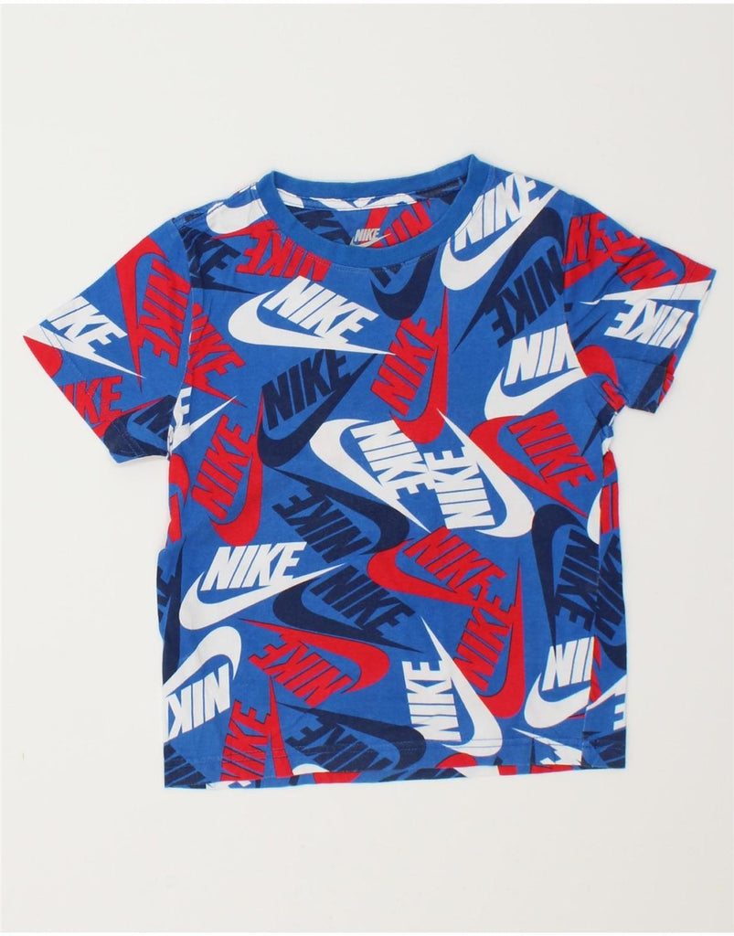 NIKE Boys Graphic T-Shirt Top 6-7 Years Blue Vintage Nike and Second-Hand Nike from Messina Hembry 