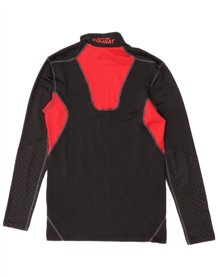 Nike Mens Compression Top Long Sleeve Large Black Colourblock Polyester