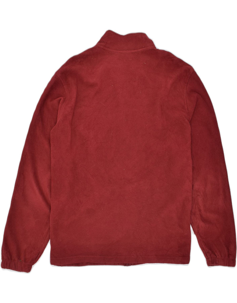 STARTER Mens Fleece Jacket UK 42 XL Burgundy Polyester | Vintage | Thrift | Second-Hand | Used Clothing | Messina Hembry 