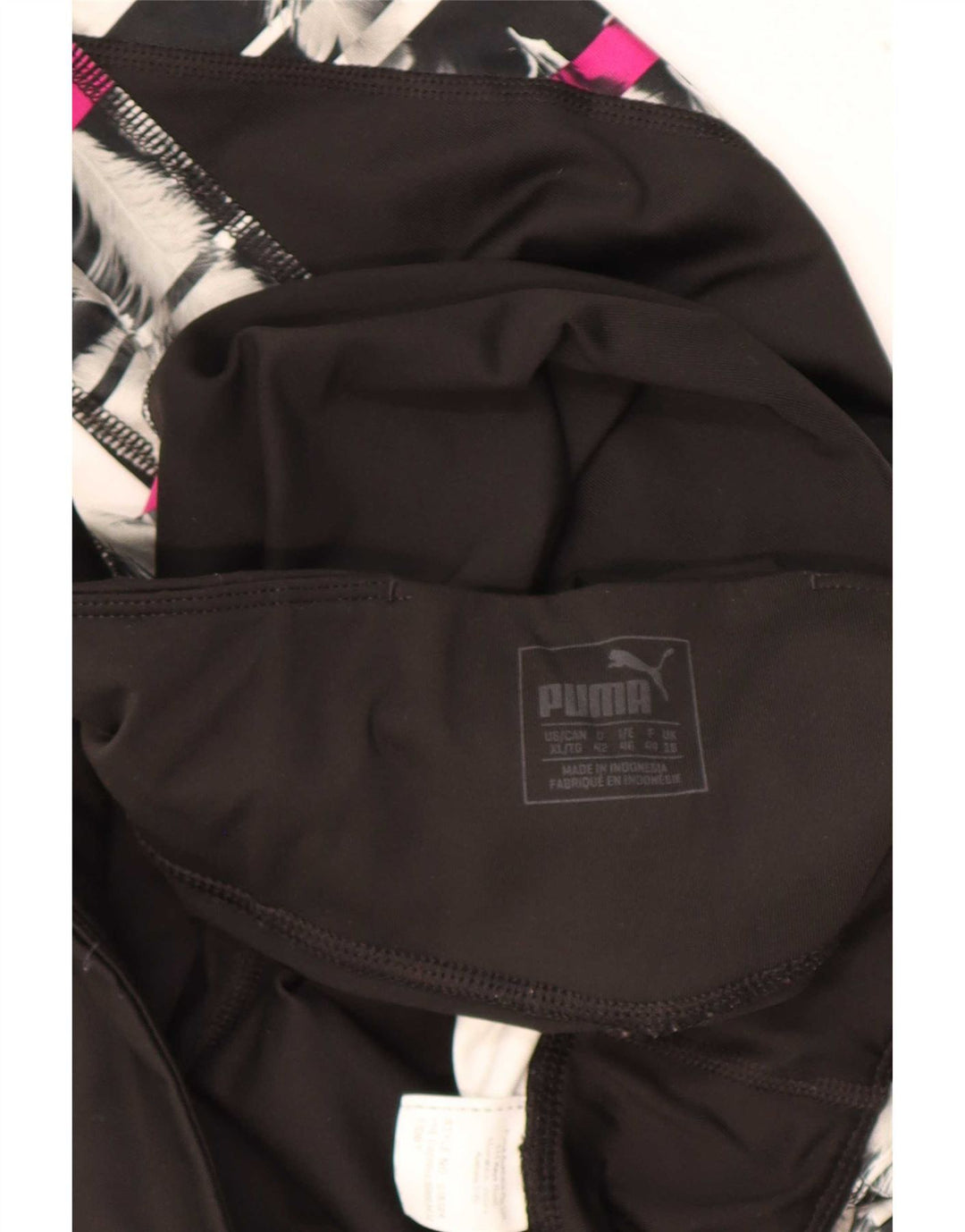 Puma Womens Leggings UK 18 XL Black Geometric