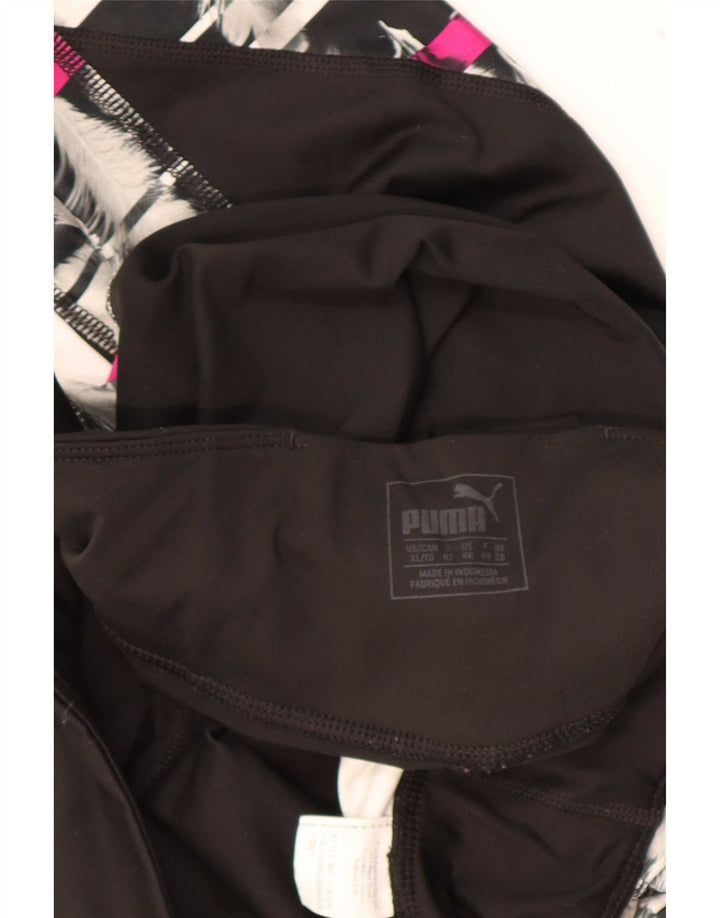 Puma Womens Leggings UK 18 XL Black Geometric