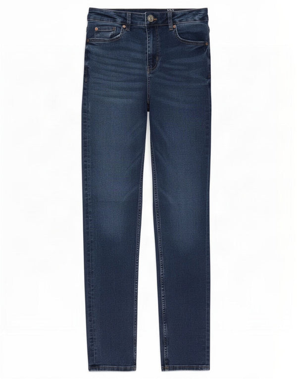 Marks & Spencer Womens Lily Slim Jeans UK 10 Small W27 L30 Blue Cotton