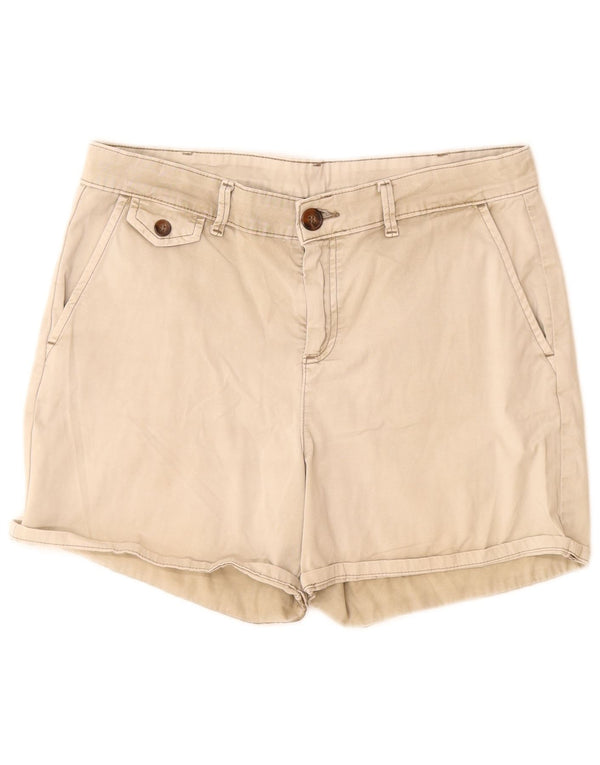 Topshop Womens Chino Shorts UK 12 Medium W30 Beige Cotton