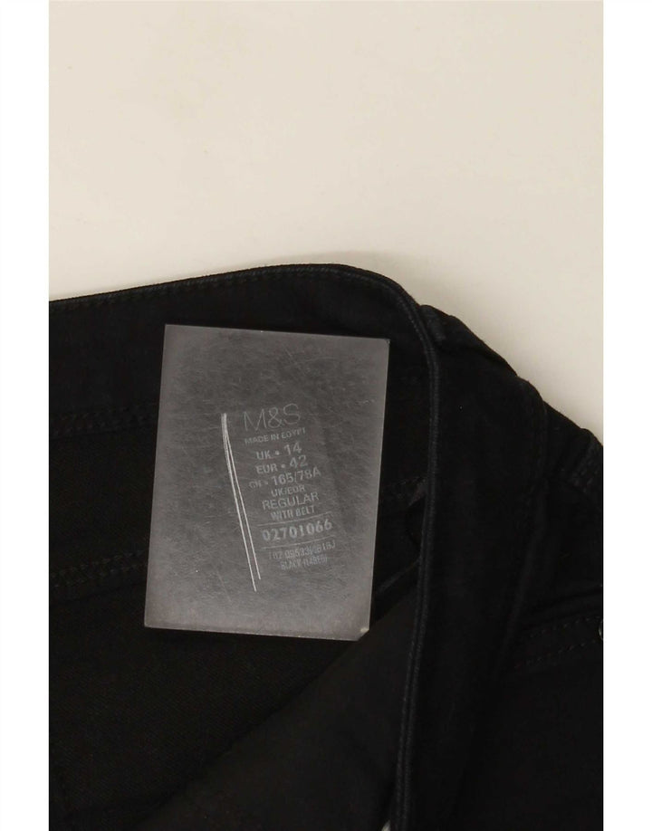 Marks & Spencer Womens Per Una Bootcut Jeans UK 14 Large W32 L30 Black