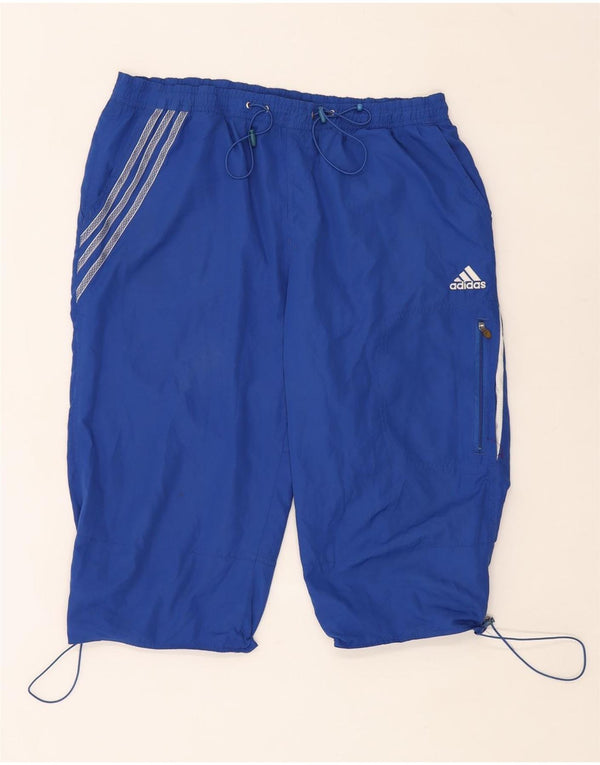 Adidas Mens Bermuda Sport Shorts Large  Blue Colourblock Polyester