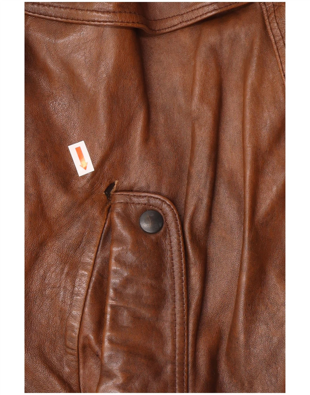 Vintage Mens Leather Jacket UK 40 Large Brown Leather
