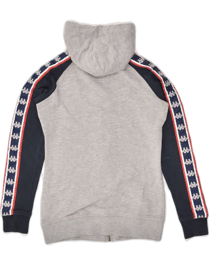 KAPPA Mens Zip Hoodie Sweater XS Grey Colourblock Cotton | Vintage Kappa | Thrift | Second-Hand Kappa | Used Clothing | Messina Hembry 
