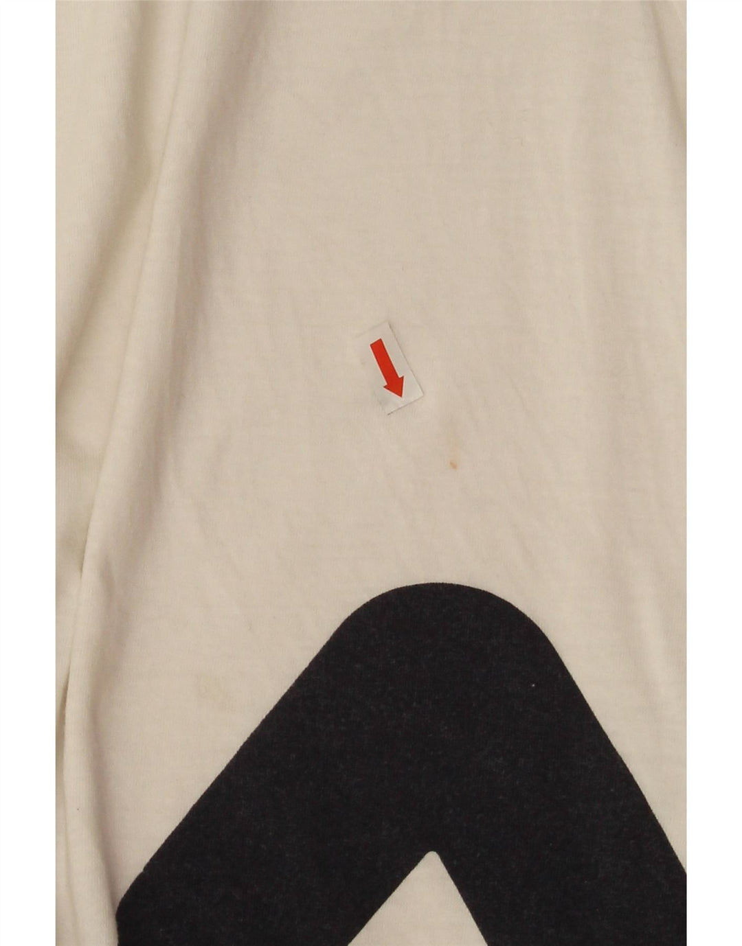Fila Womens Crop Graphic T-Shirt Top UK 14 Medium White Cotton