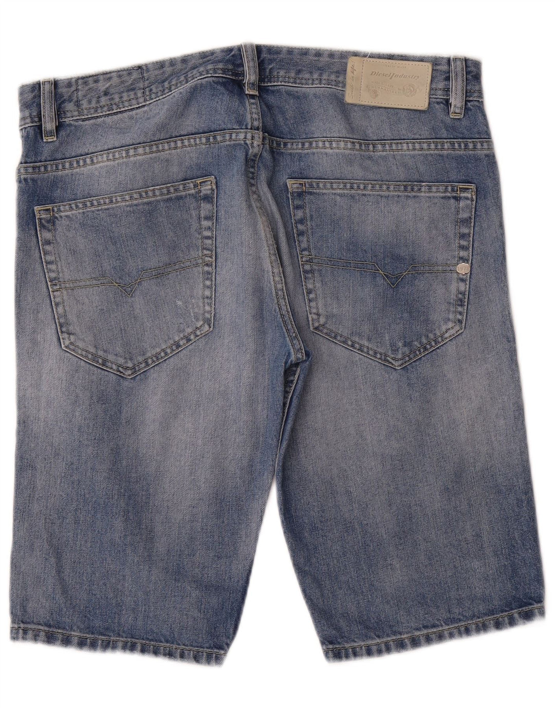 Diesel Mens Distressed Denim Shorts W32 Medium Blue Cotton