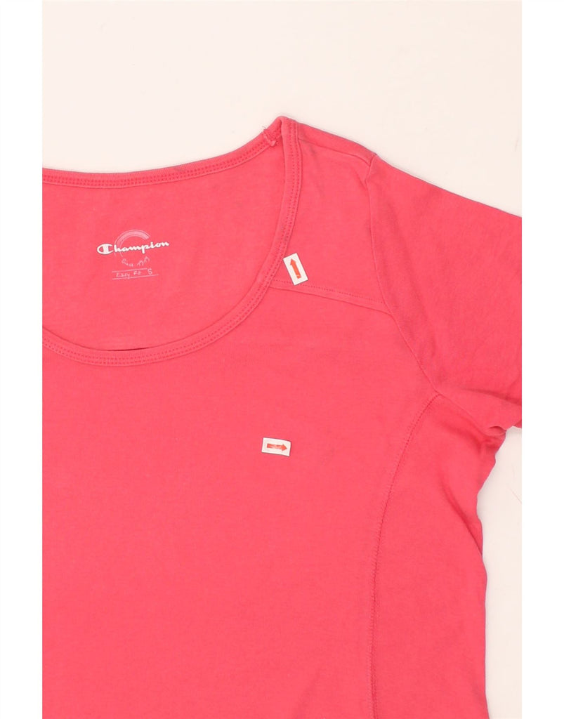 CHAMPION Womens Easy Fit T-Shirt Top UK 8 Small Pink Cotton | Vintage Champion | Thrift | Second-Hand Champion | Used Clothing | Messina Hembry 