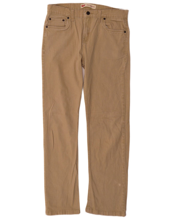 Levi's Boys 514 Straight Casual Trousers 15-16 Years W30 L30 Beige Cotton