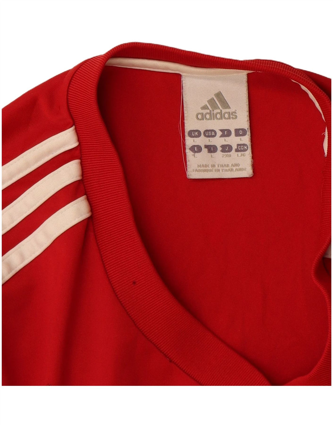 Adidas Mens T-Shirt Top Large Red Polyester