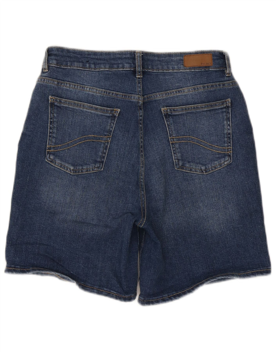 Fat Face Womens Darley Denim Shorts UK 12 Medium W28 Blue Cotton