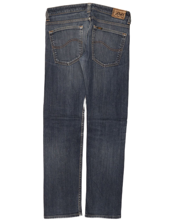 LEE Womens Powell Slim Jeans W34 L34 Navy Blue Cotton