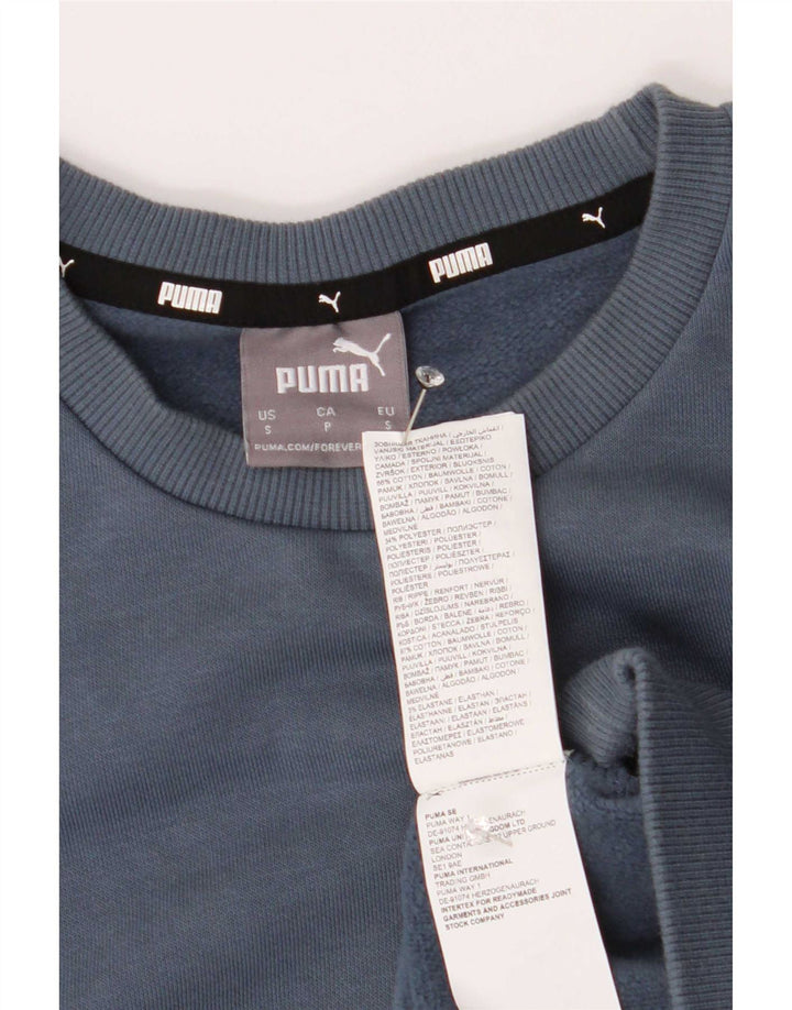 Puma Mens Sweatshirt Jumper Small Blue Cotton