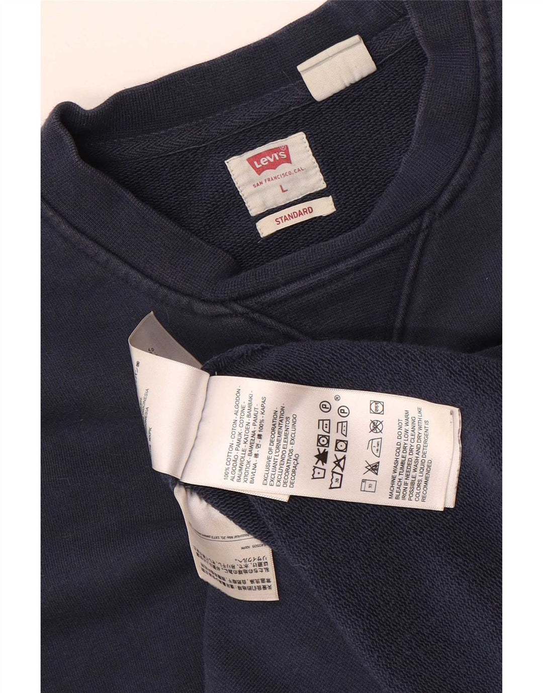 Levi's Mens Standard Sweatshirt Jumper Large Navy Blue