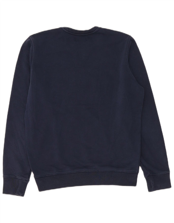 Rifle Mens Graphic Sweatshirt Jumper Medium Navy Blue Cotton