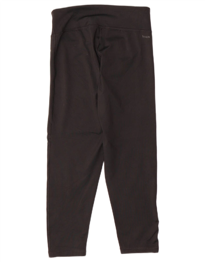 ADIDAS Womens Climalite Graphic Capri Leggings UK 8/10 Small  Black