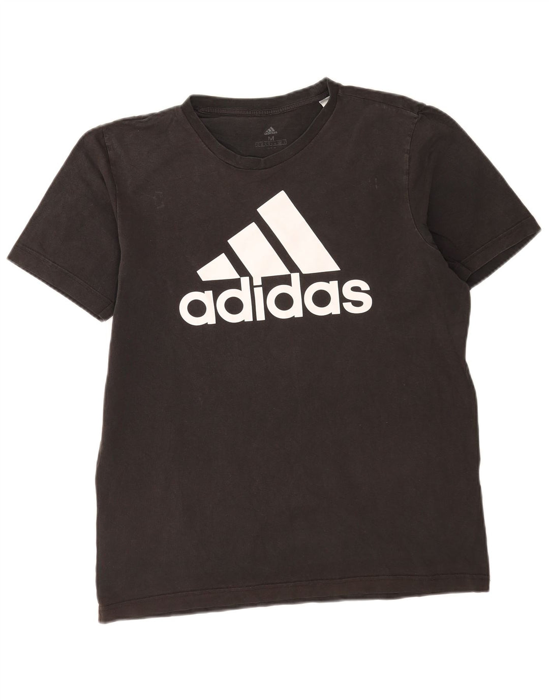 Adidas Mens Graphic T-Shirt Top Medium Black Cotton