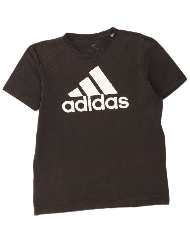 Adidas Mens Graphic T-Shirt Top Medium Black Cotton