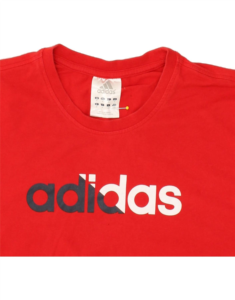 ADIDAS Mens Graphic T-Shirt Top Medium Red Cotton | Vintage Adidas | Thrift | Second-Hand Adidas | Used Clothing | Messina Hembry 