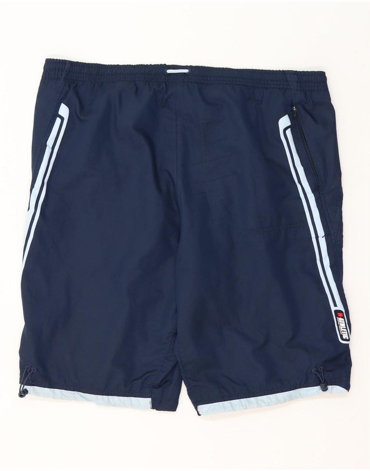 NIKE Mens Sport Shorts Large Navy Blue Polyester
