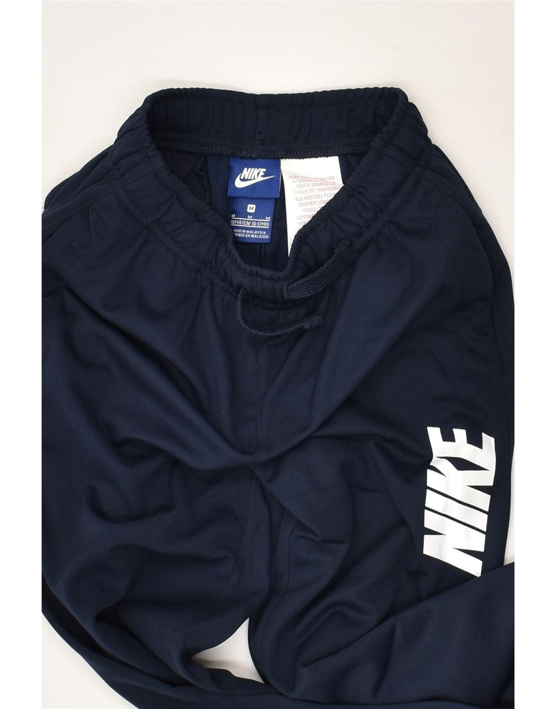 NIKE Boys Tracksuit Trousers 10-11 Years Medium Navy Blue Polyester | Vintage Nike | Thrift | Second-Hand Nike | Used Clothing | Messina Hembry 