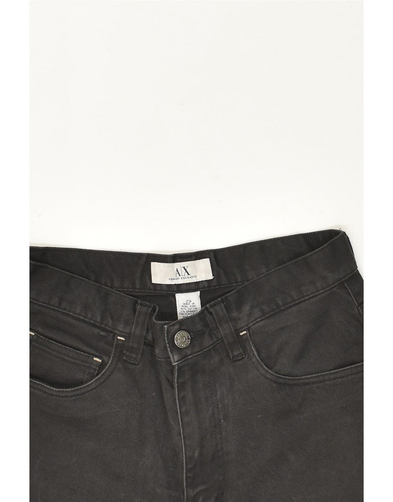 ARMANI EXCHANGE Womens Straight Jeans W29 L26 Black Cotton | Vintage Armani Exchange | Thrift | Second-Hand Armani Exchange | Used Clothing | Messina Hembry 