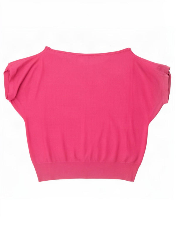 Marks & Spencer Womens Lash Batwing Blouse Top UK 22 3XL Pink Viscose