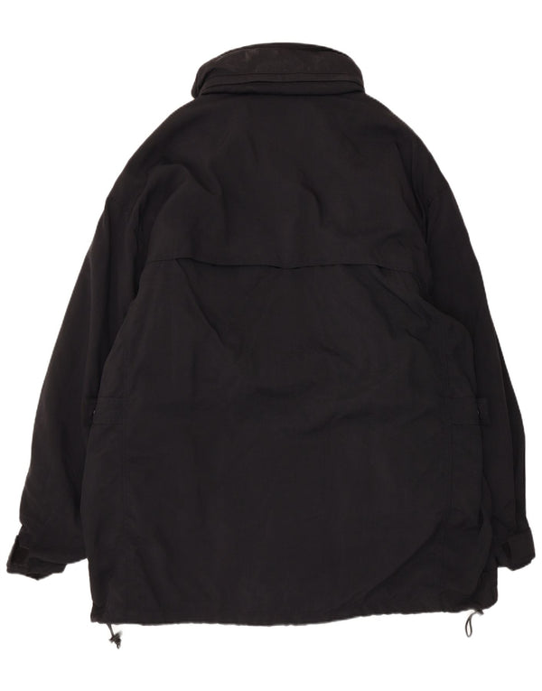 Vintage Mens Utility Jacket IT 54 2XL Black Nylon