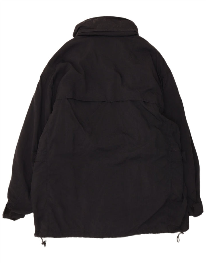 Vintage Mens Utility Jacket IT 54 2XL Black Nylon