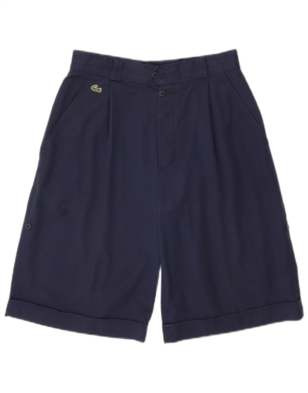 Lacoste Mens Pegged Chino Shorts Size 42 Medium W28 Navy Blue Cotton