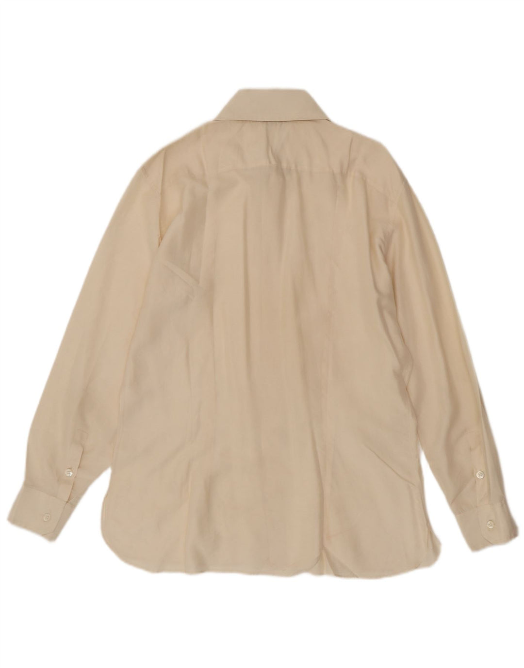 GORENA Mens Shirt Size 40 Medium Beige Silk